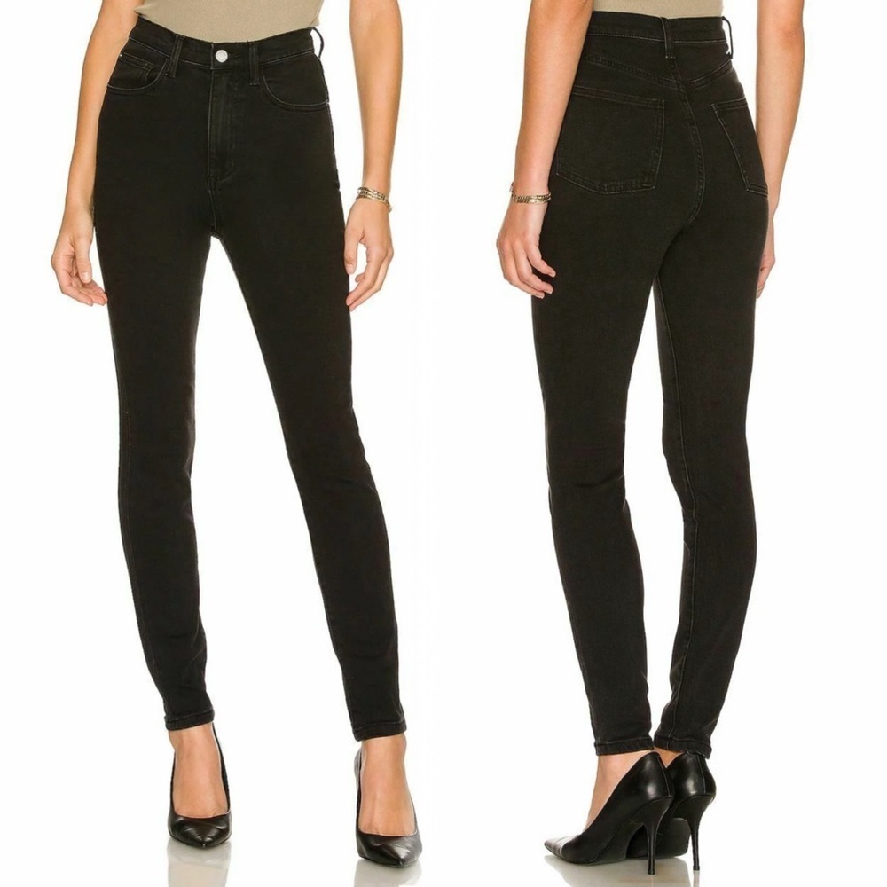 WeWoreWhat Black High Rise Skinny Jeans Modern Minimal Stretch Denim